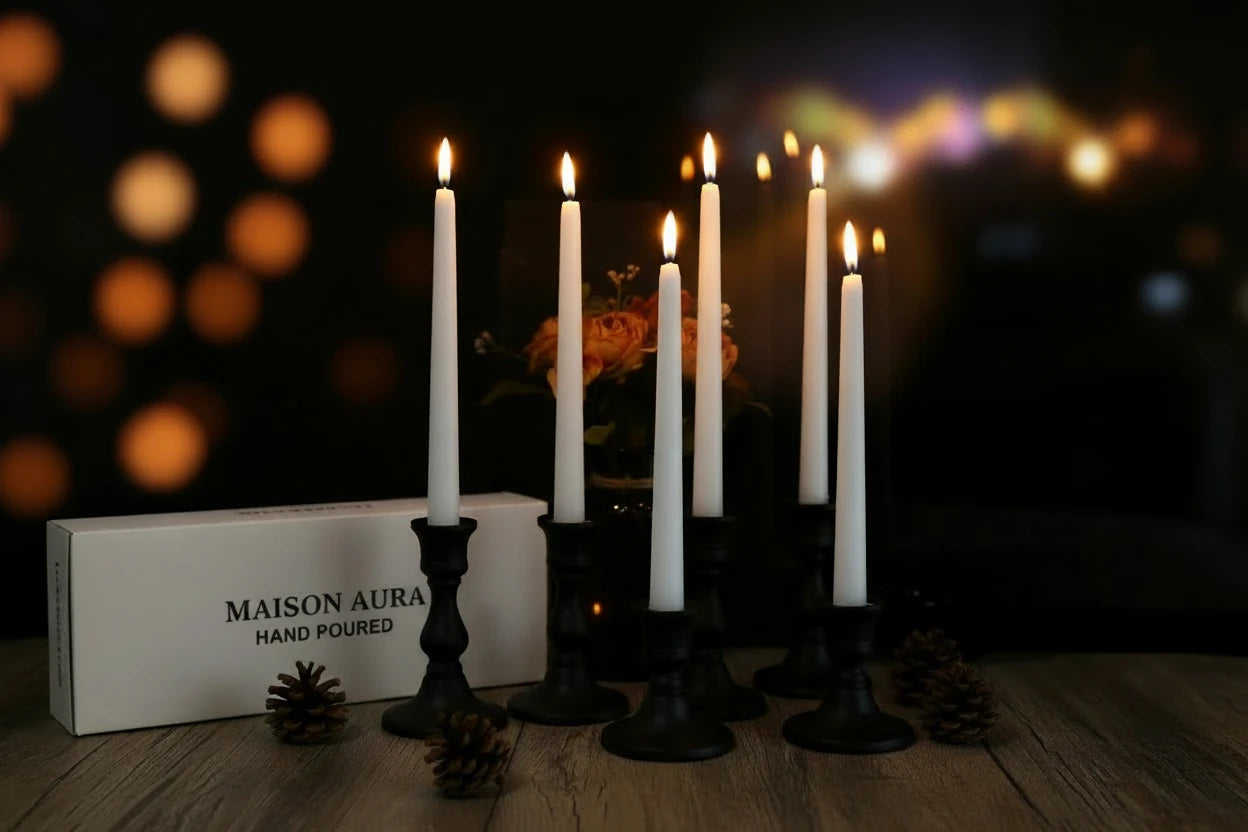 Pack de 6 Bougies Flambeaux LED Haute Fidélité (avec Télécommande)