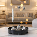 Ensemble de 3 Chandelers en Métal Chrome "Goutte d’Eau" — Collection Fusion